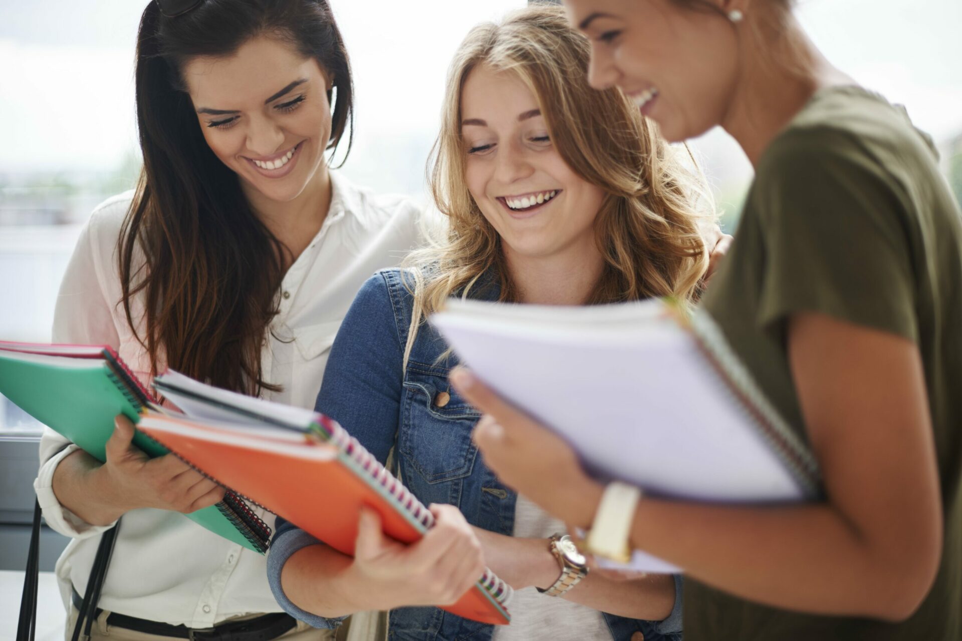 Students catching up on studies.