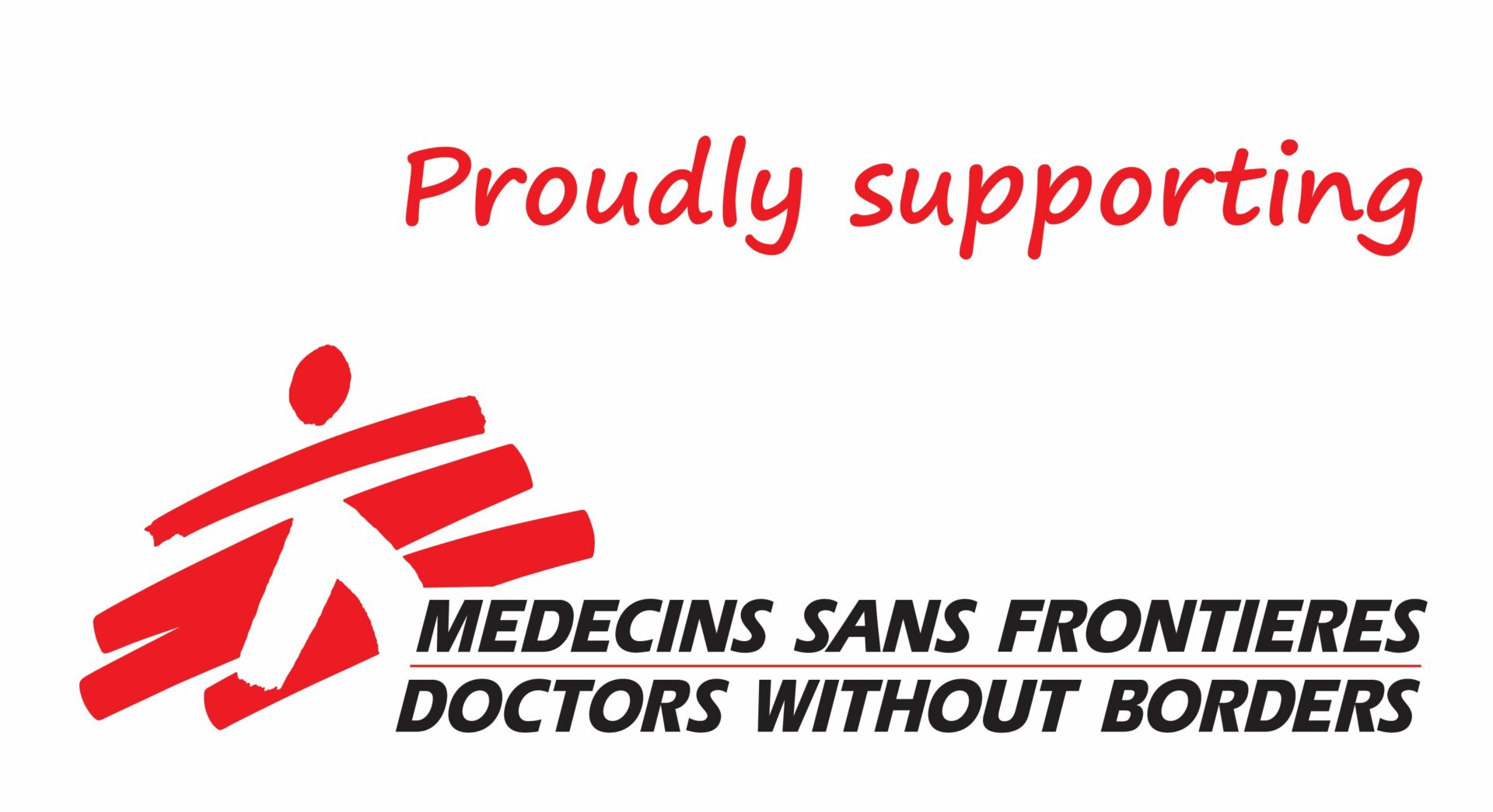 Supporting events logo for MSF (Médecins Sans Frontières).