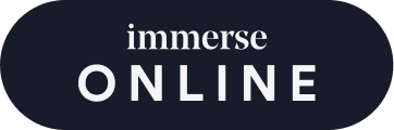 Image promoting the Immerse online program, featuring a digital learning setup.