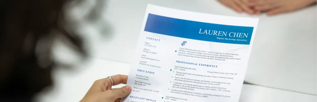 Candidate's CV