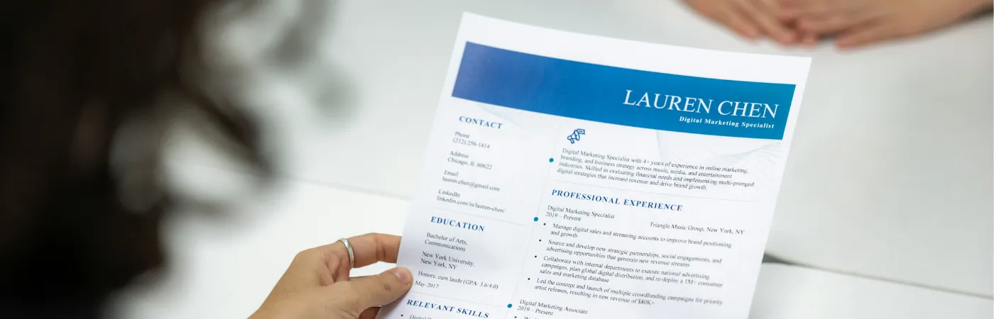 Candidate's CV