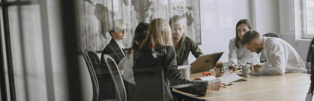 Group of employees in a business conference