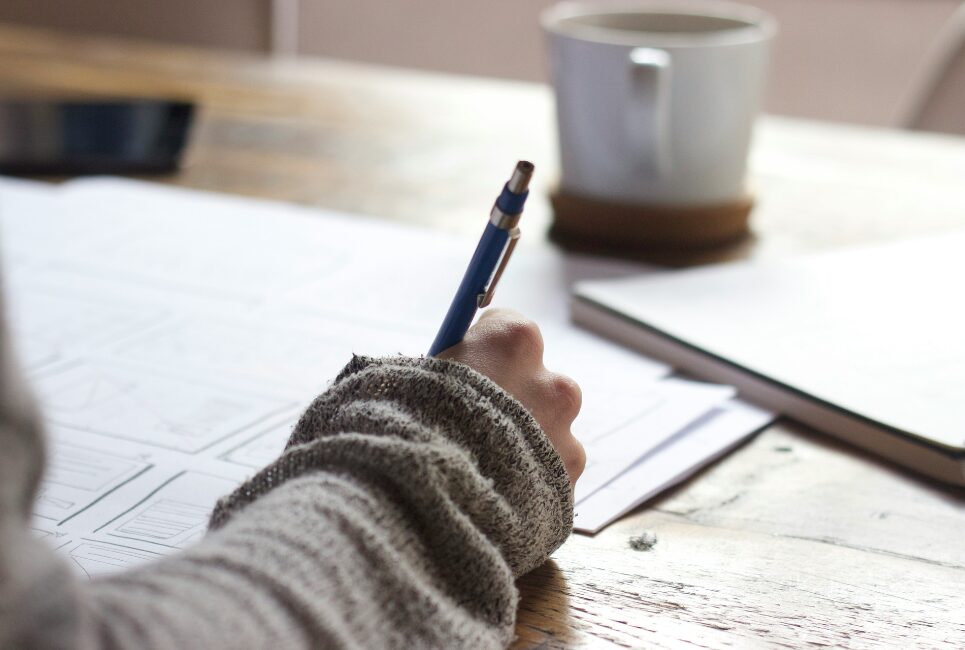 Student writing