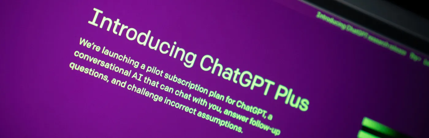 ChatGPT on the screen
