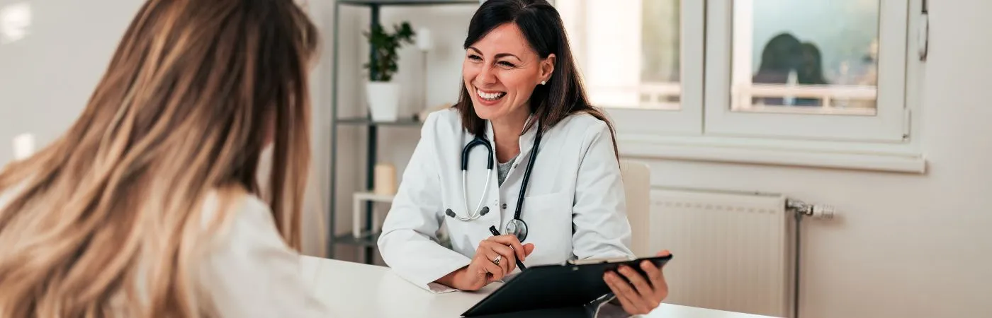Doctor and patient in medical room