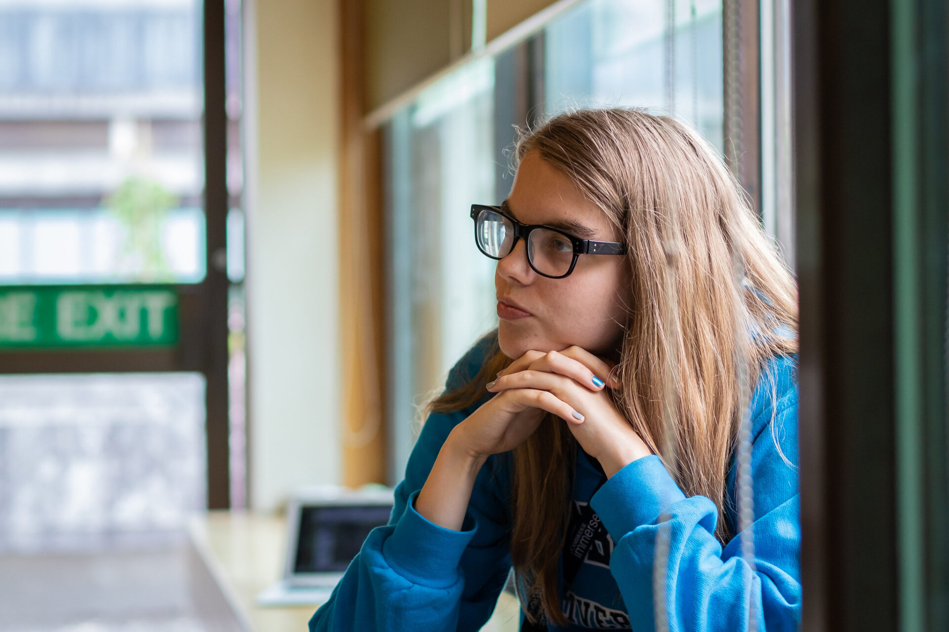 Student in a philosophy class